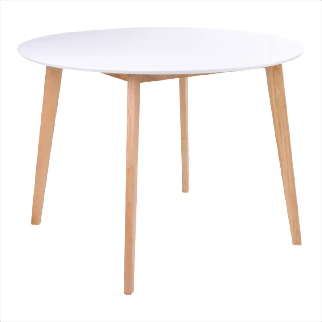 Valgomojo stalas baltas ir natūralios spalvos ø105x75 cm RD395 - €1 Balta, Dining tables, nordic, under-25, uzsakomi
