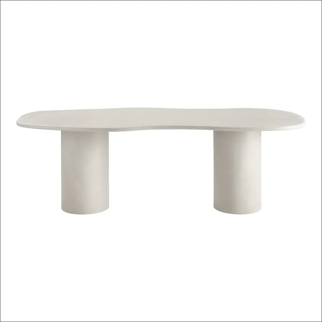 Valgomojo stalas cemento imitacijos smėlio spalvos 96x240x76 cm RD438 - €958 Save 15% __label:Pristatymas 5-14 d.d.,
