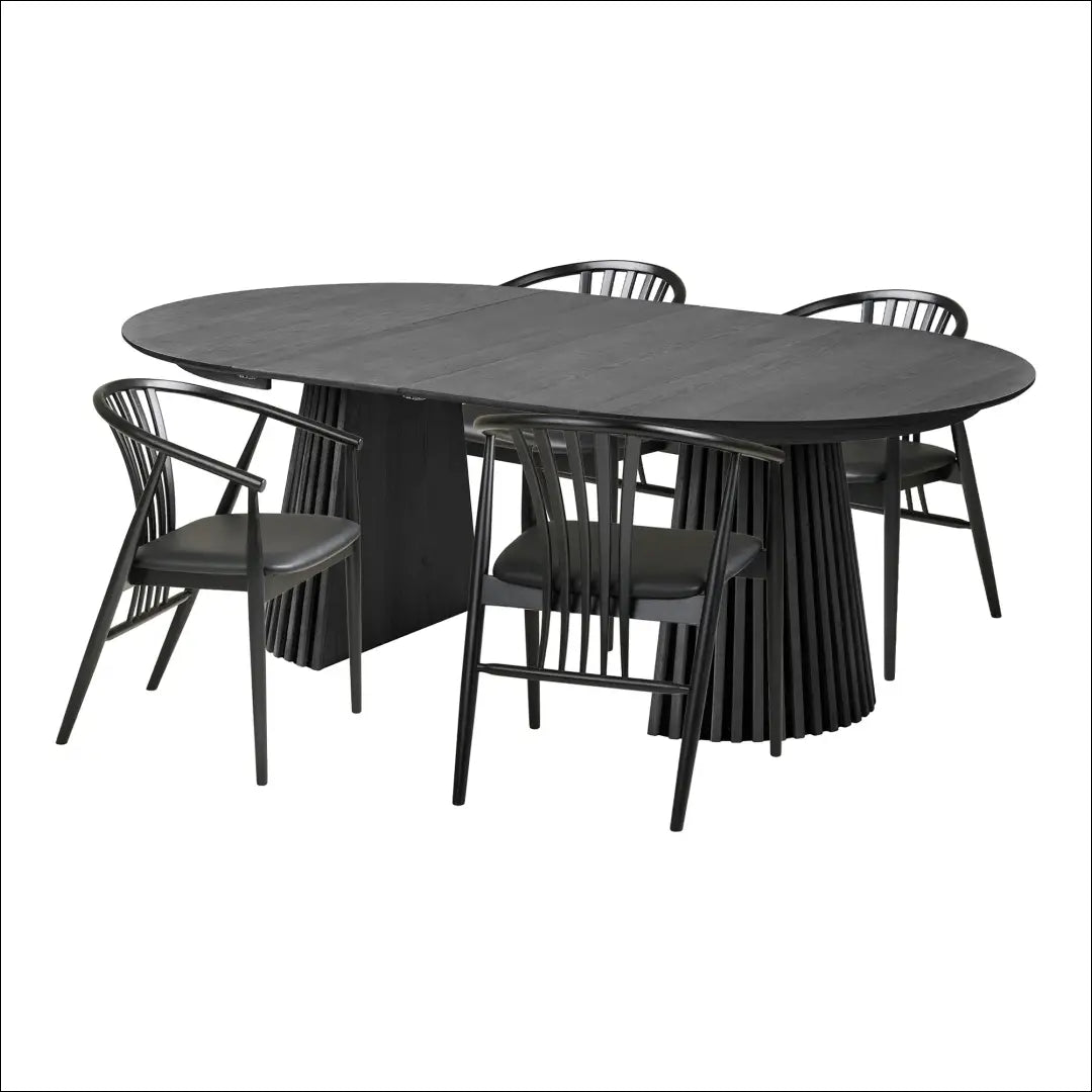 Valgomojo stalas ir 4 valgomojo kėdės RD1148 - €1,938 Save 15% Dining sets, Juoda, nordic, over-200, uzsakomi Virš €200