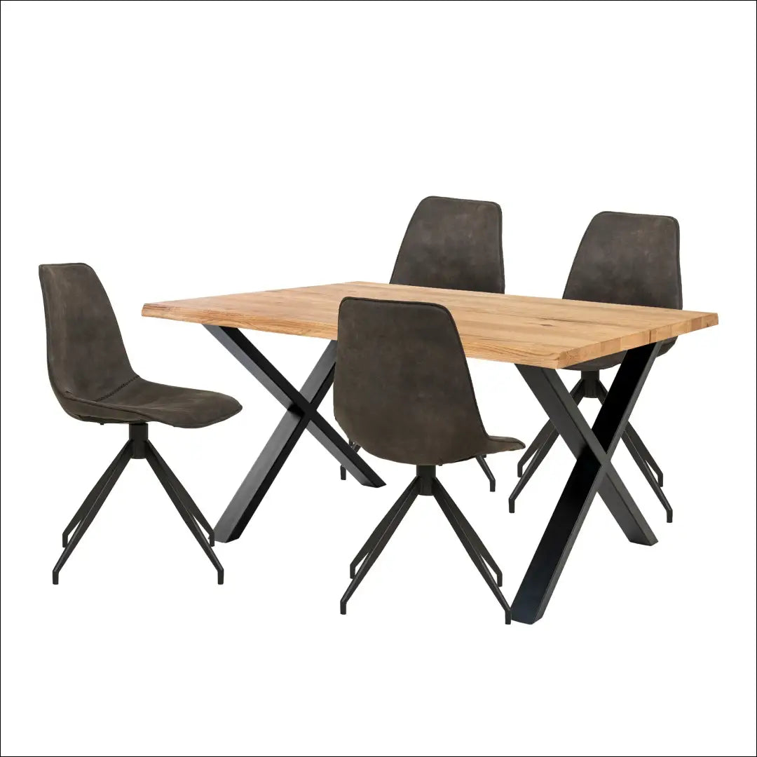Valgomojo stalas ir 4 valgomojo kėdės RD1176 - €1,237 Save 15% Dining sets, Natūrali / pilka, nordic, under-25,