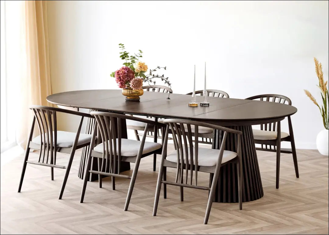 Valgomojo stalas ir 6 valgomojo kėdės RD1145 - €2,609 Save 15% Dining sets, Natūrali / dūminė, nordic, over-200,