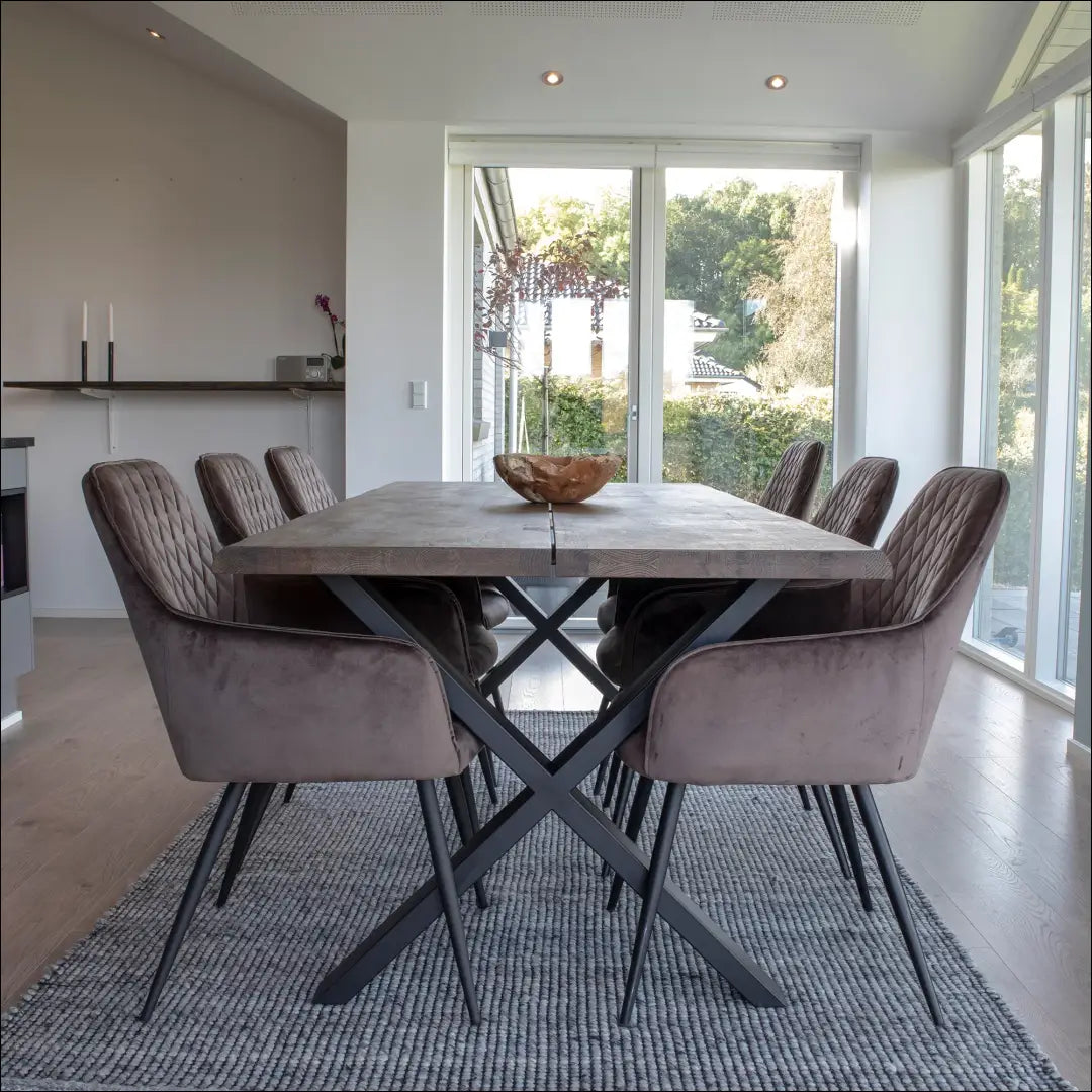 Valgomojo stalas ir 6 valgomojo kėdės RD1159 - €1,590 Save 15% Dining sets, Natūrali / Šviesiai ruda, nordic, over-200,