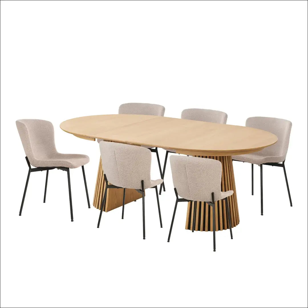 Valgomojo stalas ir 6 valgomojo kėdės RD1172 - €1,491 Save 15% Dining sets, nordic, over-200, uzsakomi, uzsakomi kompl
