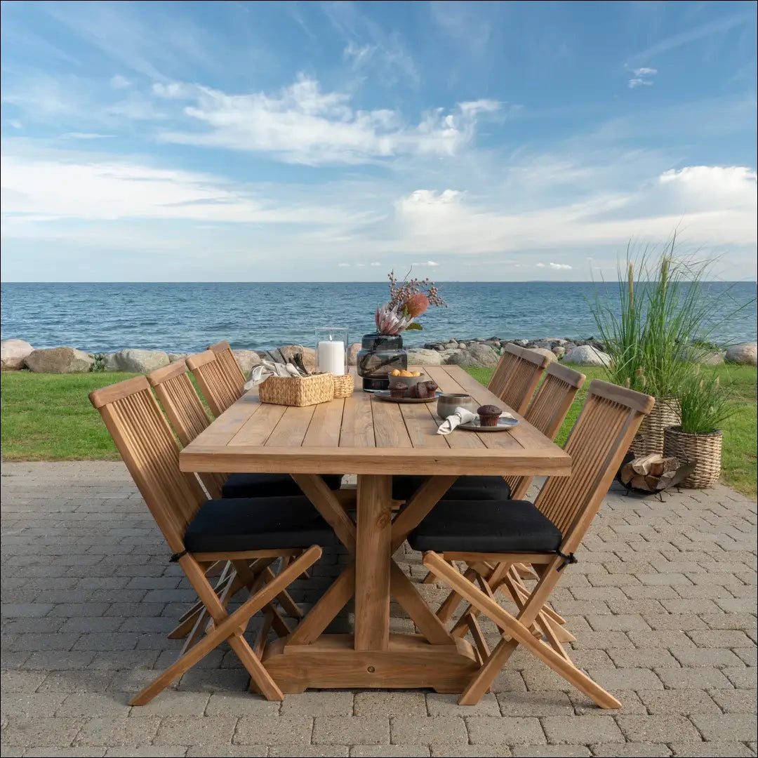 Valgomojo stalas ir 8 valgomojo kėdės RD1165 - €1,849 Save 15% __label:Pristatymas 5-14 d.d., Natūrali, nordic, Outdoor