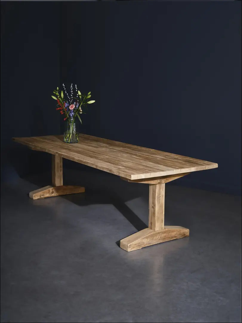 Valgomojo stalas iš perdirbtos medienos VI938 - €673 Save 50% __label:Pristatymas 1-2 d.d., color-ruda,