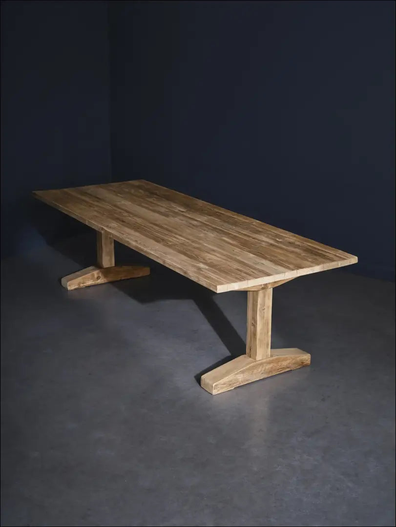 Valgomojo stalas iš perdirbtos medienos VI938 - €673 Save 50% __label:Pristatymas 1-2 d.d., color-ruda,