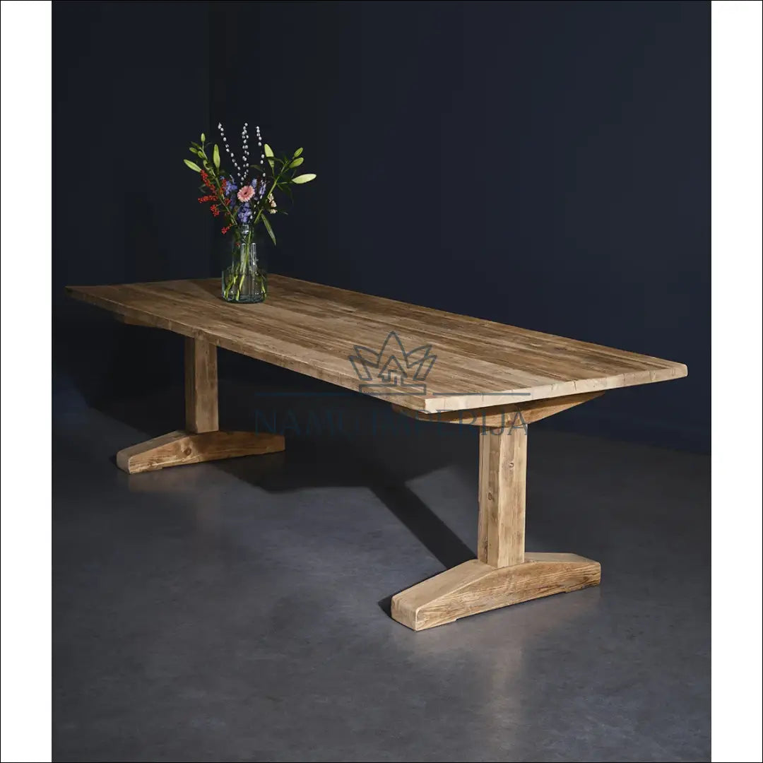 Valgomojo stalas iš perdirbtos medienos VI938 - €673 Save 50% __label:Pristatymas 1-2 d.d., color-ruda,