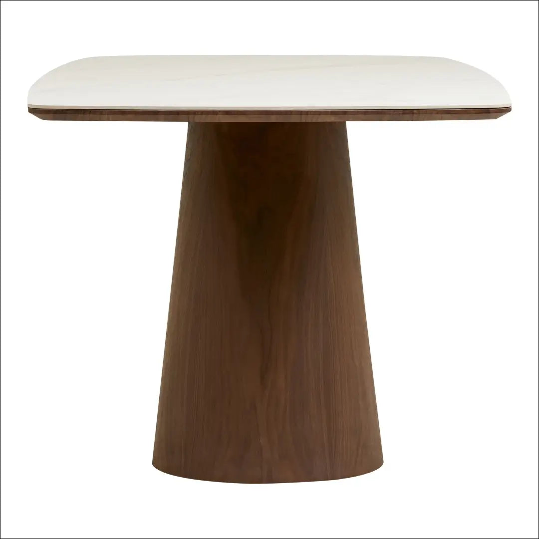 Valgomojo stalas keraminis stalviršis/uosio fanera balta/tamsiai ruda 90x200x76 cm RD448 - €811 Save 15%