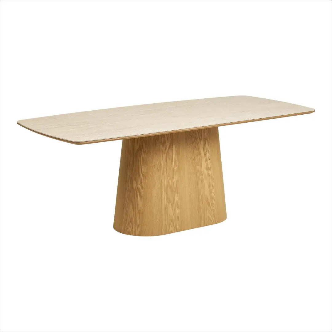 Valgomojo stalas keraminis stalviršis/uosio fanera travertino imitacija/natūralus 90x200x76 cm RD447 - €811 Save 15%