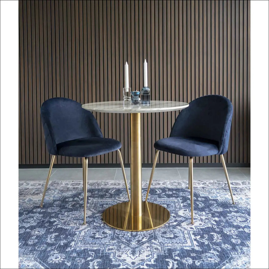 Valgomojo stalas marmuro imitacijos stalviršis žalvario pagrindas ø70x75 cm RD397 - €283 Save 15% __label:Pristatymas