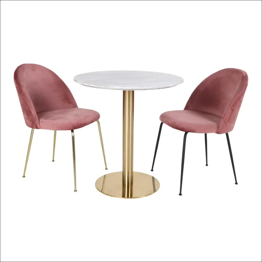 Valgomojo stalas marmuro imitacijos stalviršis žalvario pagrindas ø70x75 cm RD397 - €283 Save 15% __label:Pristatymas