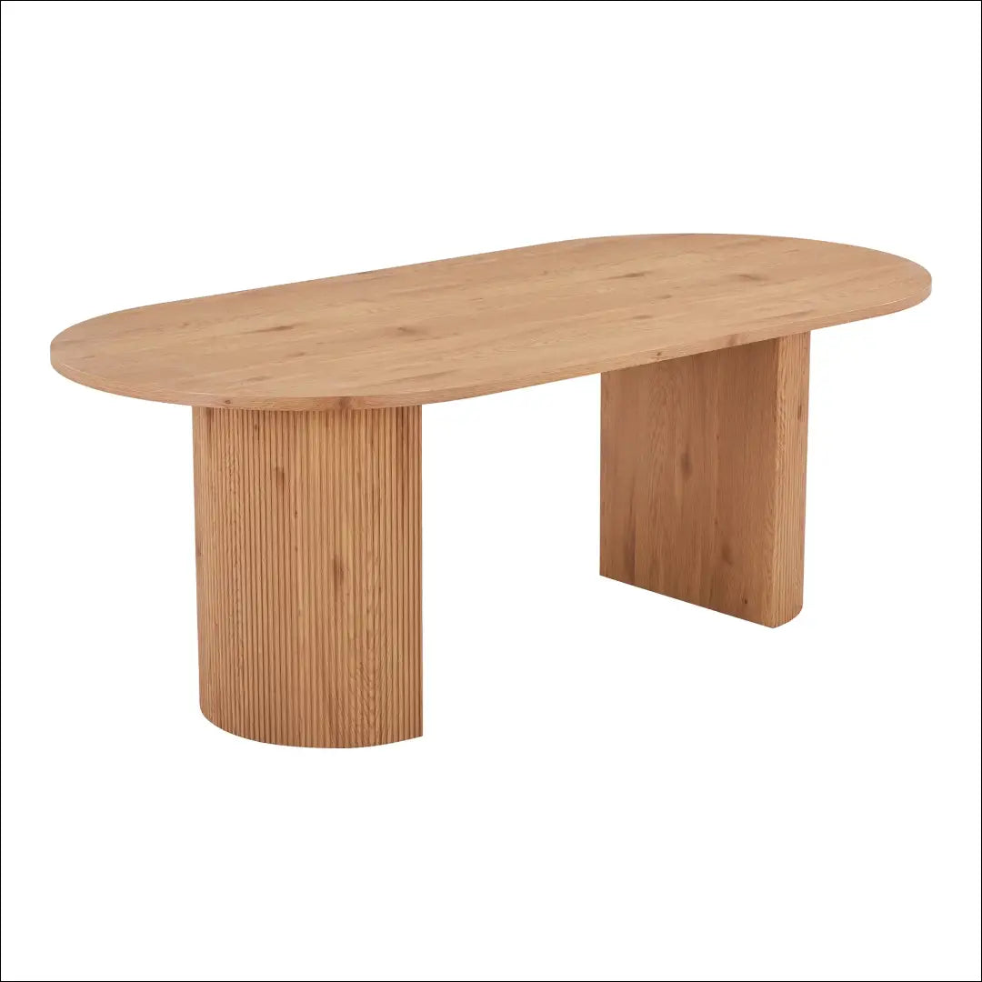 Valgomojo stalas natūralios spalvos 100x210x75 cm RD475 - €586 Save 15% __label:Pristatymas 5-14 d.d., Dining tables,