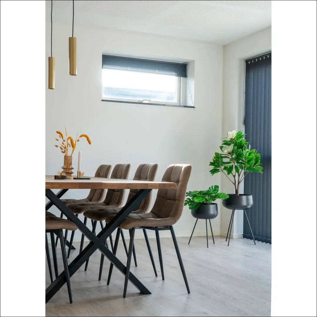 Valgomojo stalas su banguotais kraštais ąžuolo spalvos natūralus paruoštas prailginamoms lėkštėms 100x300x75 cm RD406