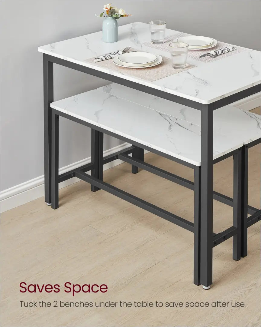 Valgomojo stalas su suolais (2vnt) komplektas SM433 - €118 Save 40% 100-200, __label:Pristatymas 5-14 d.d., notouch30,
