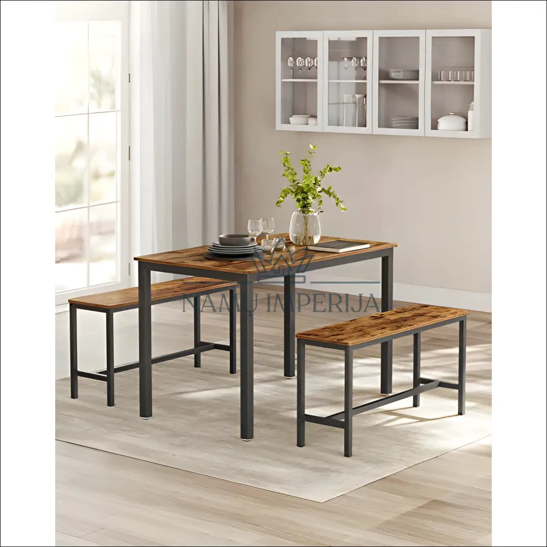 Valgomojo stalas su suolais komplektas SM439 - €211 Save 40% __label:Pristatymas 5-14 d.d., notouch30, over-200, song,