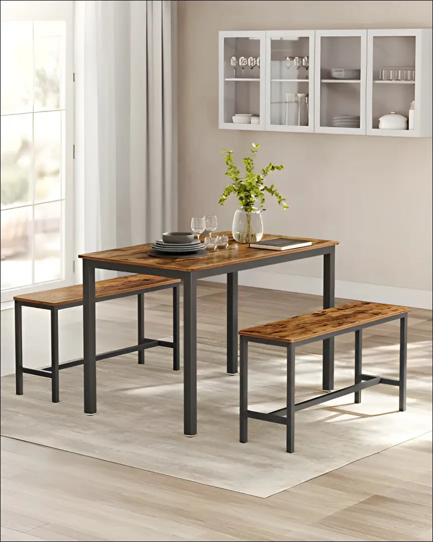 Valgomojo stalas su suolais komplektas SM439 - €211 Save 40% __label:Pristatymas 5-14 d.d., notouch30, over-200, song,