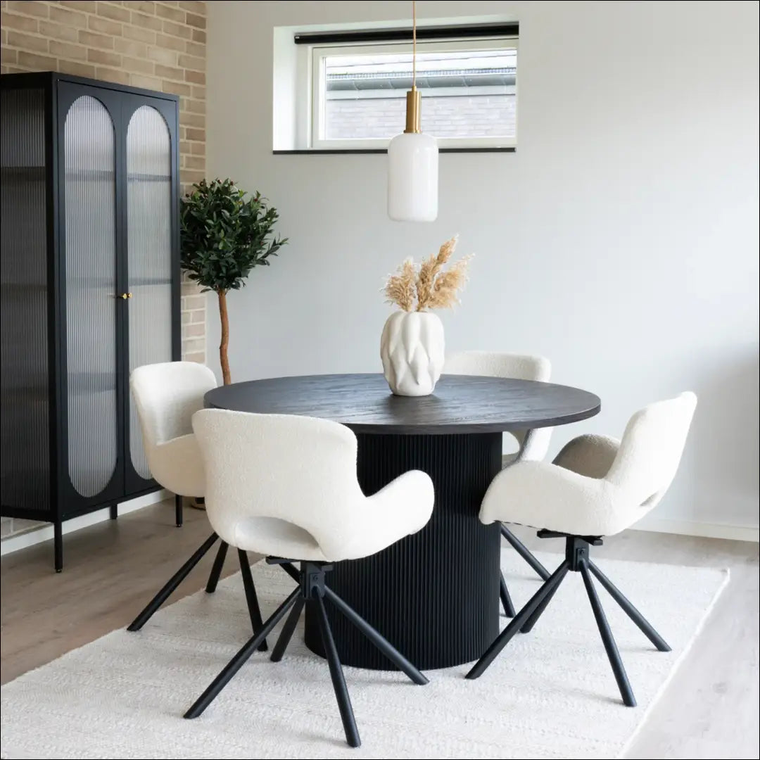 Valgomojo stalas tamsiai rudas ø120x75 cm RD476 - €455 Save 15% __label:Pristatymas 5-14 d.d., Dining tables, nordic,