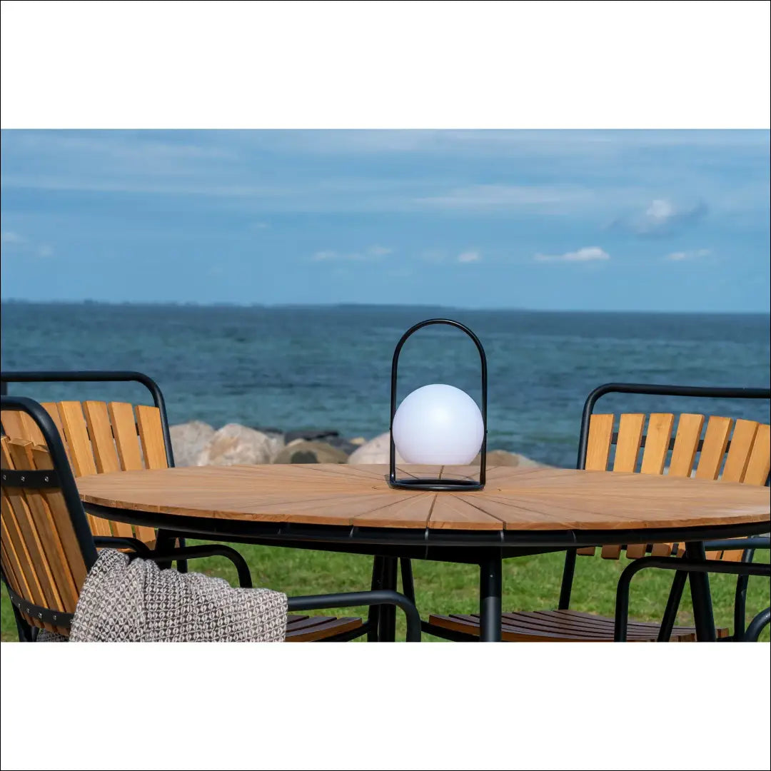 Valgomojo stalas tikmedžio stalviršis natūralios medienos juodos kojelės ø130x74 cm RD1185 - €569 Save 15%