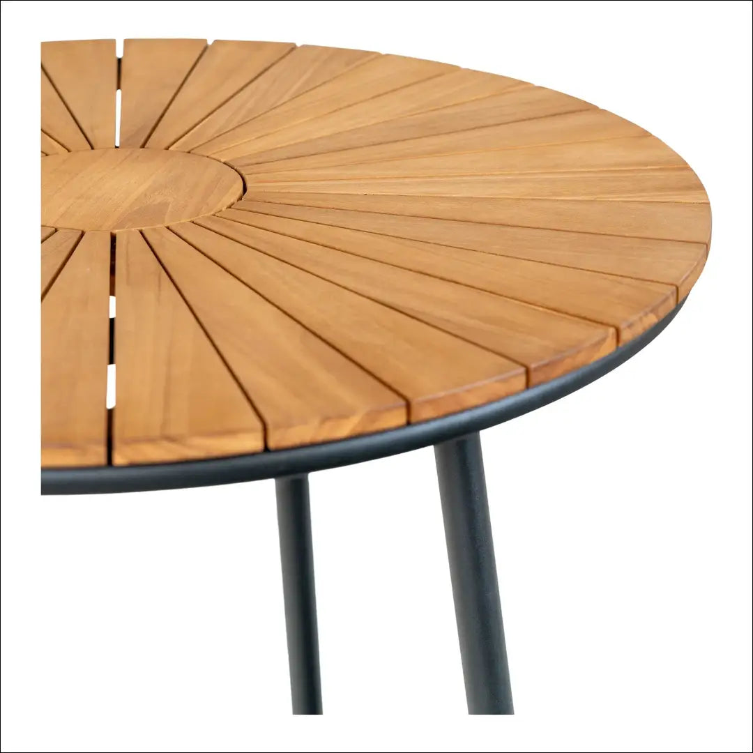 Valgomojo stalas tikmedžio stalviršis natūralios medienos juodos kojelės ø130x74 cm RD1185 - €569 Save 15%