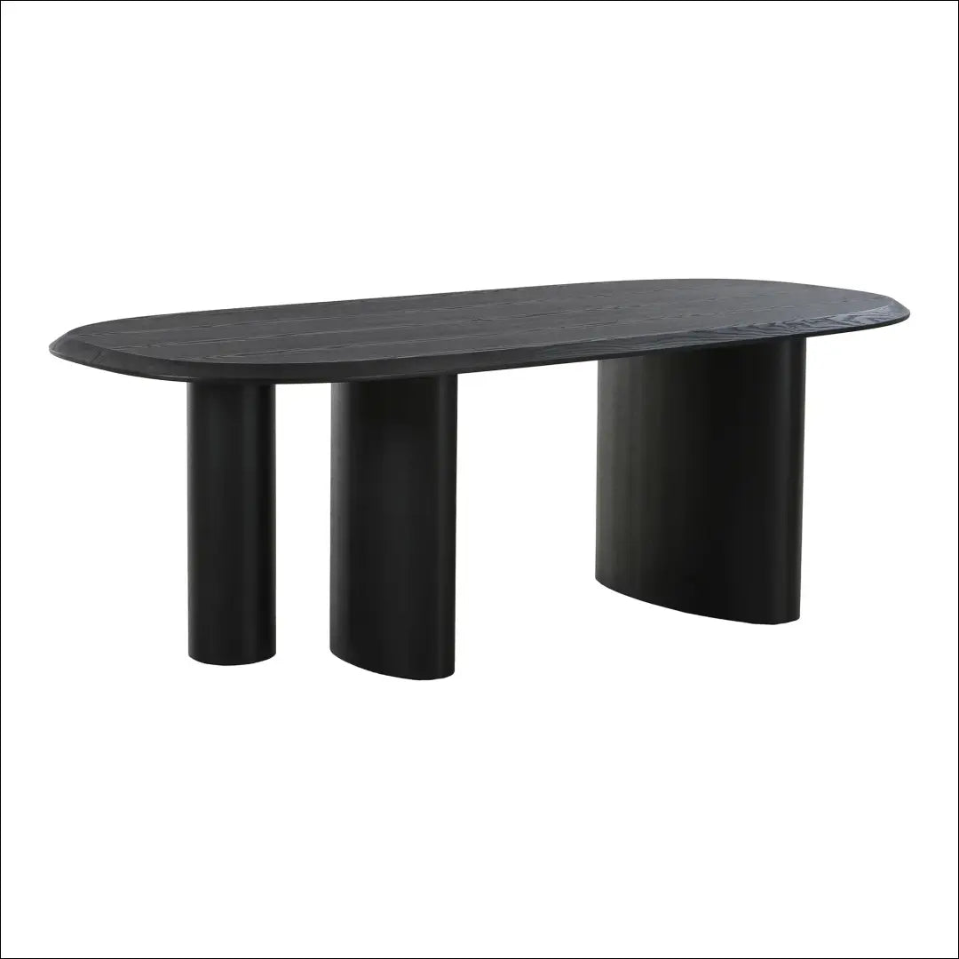 Valgomojo stalas uosio fanera juodas 100x220x76 cm RD413 - €975 Save 15% __label:Pristatymas 5-14 d.d., Dining tables,