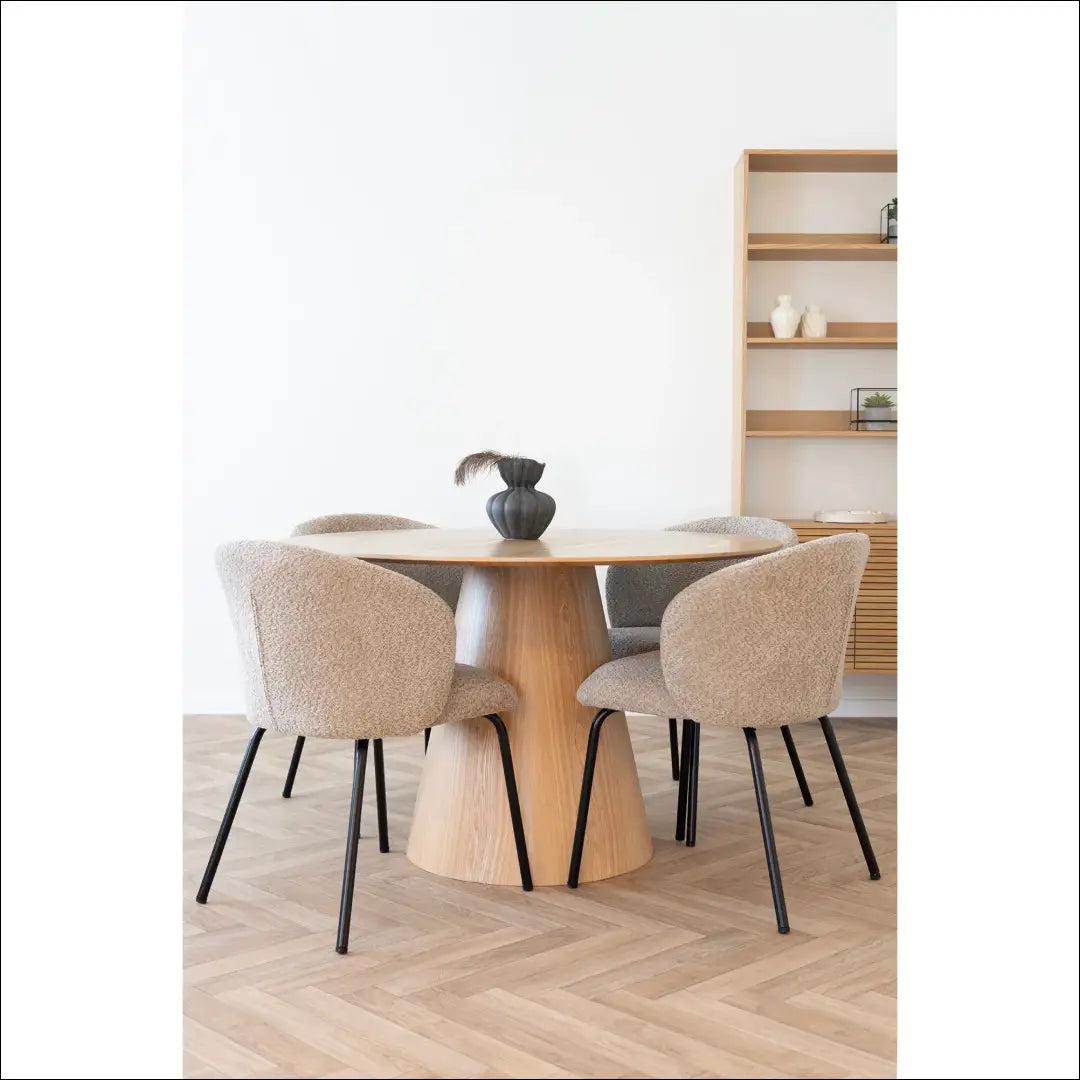 Valgomojo stalas uosio fanera natūralus ø120x76 cm RD093 - €421 Save 15% Dining tables, Natūrali, nordic, over-200,