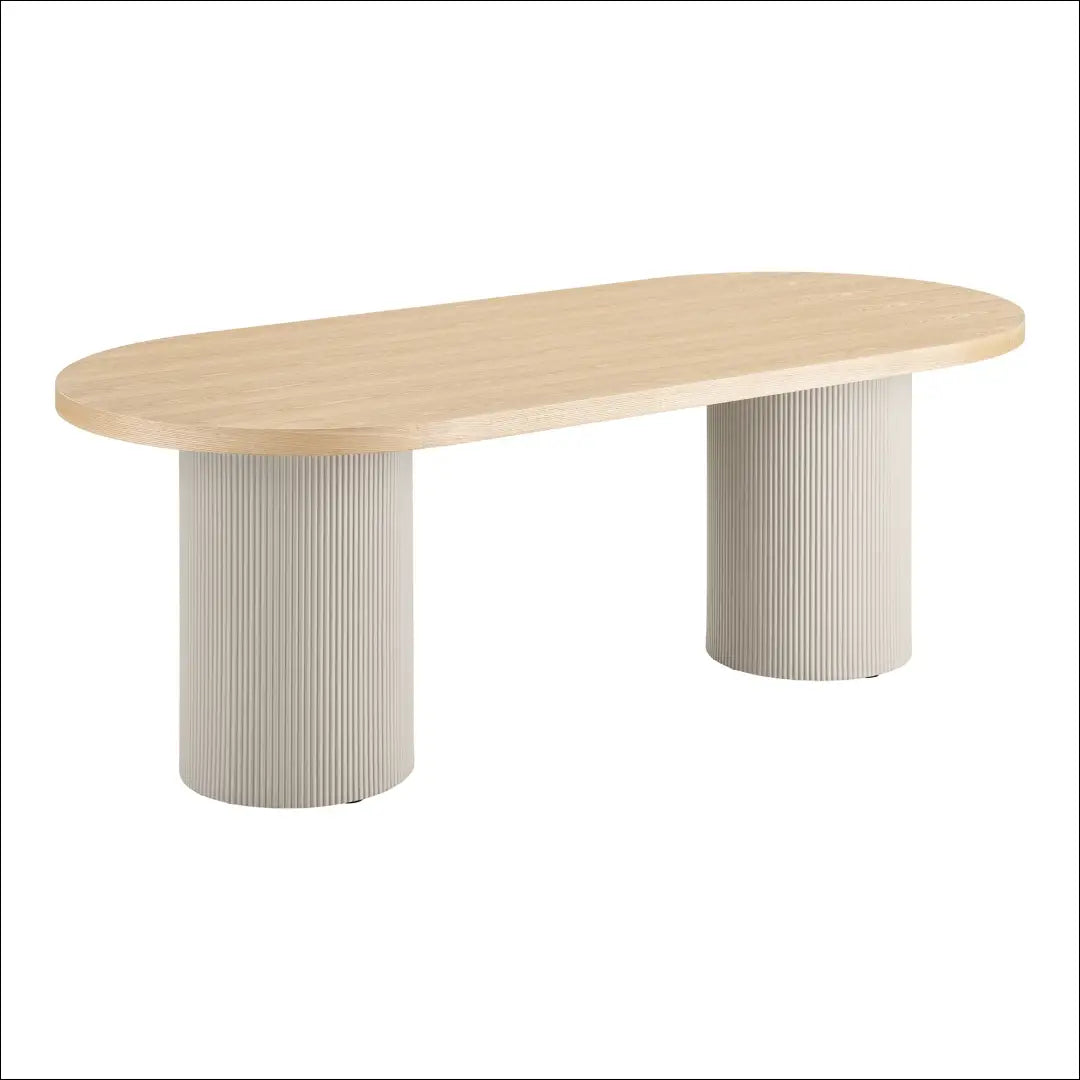 Valgomojo stalas uosio spalvos natūralios/smėlio 100x220x75 cm RD439 - €876 Save 15% __label:Pristatymas 5-14 d.d.,