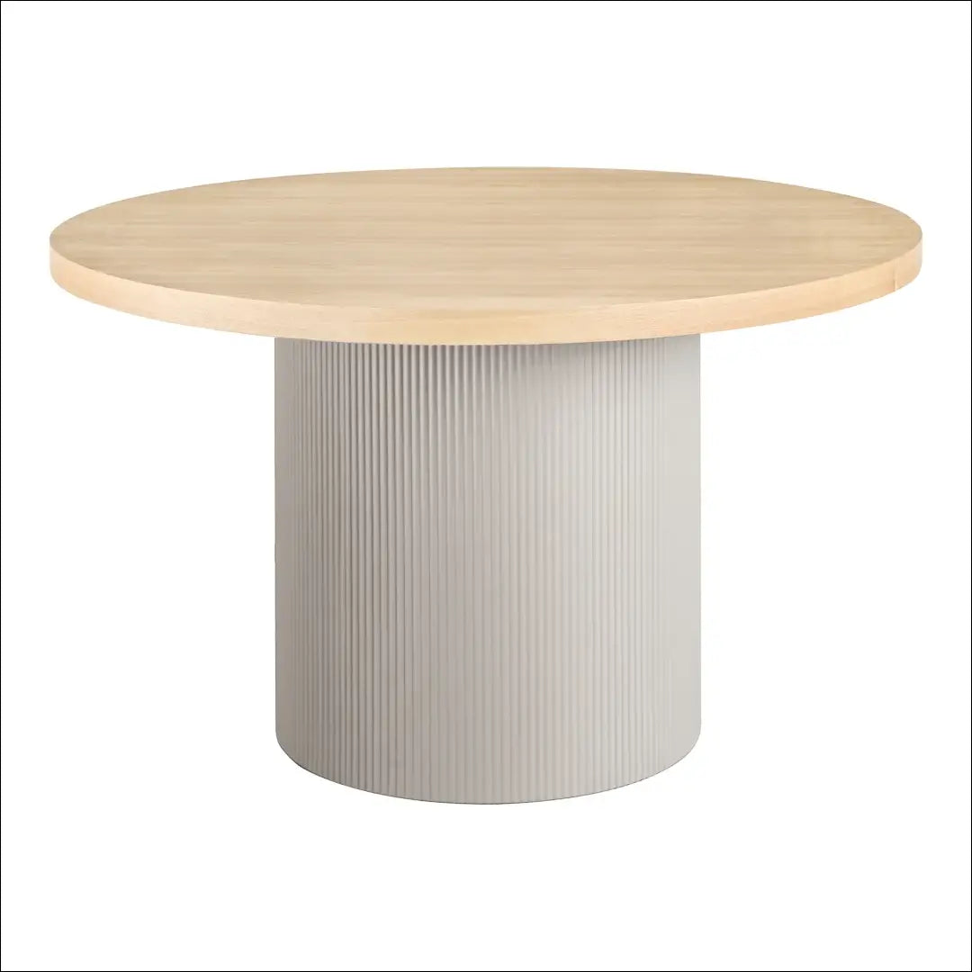 Valgomojo stalas uosis natūrali/smėlio spalvos ø120x75 cm RD440 - €569 Save 15% __label:Pristatymas 5-14 d.d., Dining