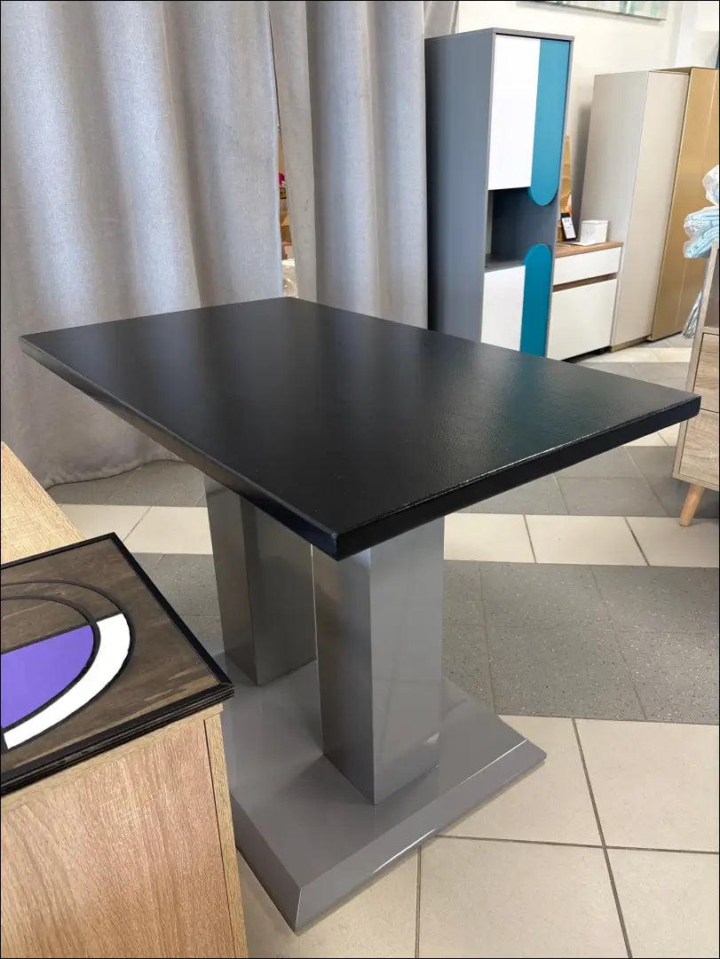 Valgomojo stalas VI1172 - €84 Save 50% 50-100, __label:Pristatymas 1-2 d.d., color-juoda, color-pilka, material-mediena