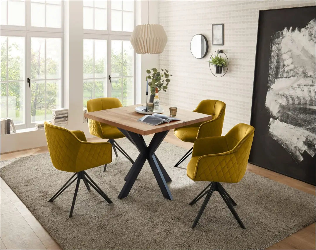 Valgomojo stalas VI1195 - €265 Save 50% __label:Pristatymas 1-2 d.d., color-juoda, color-ruda, material-medzio-masyvas,