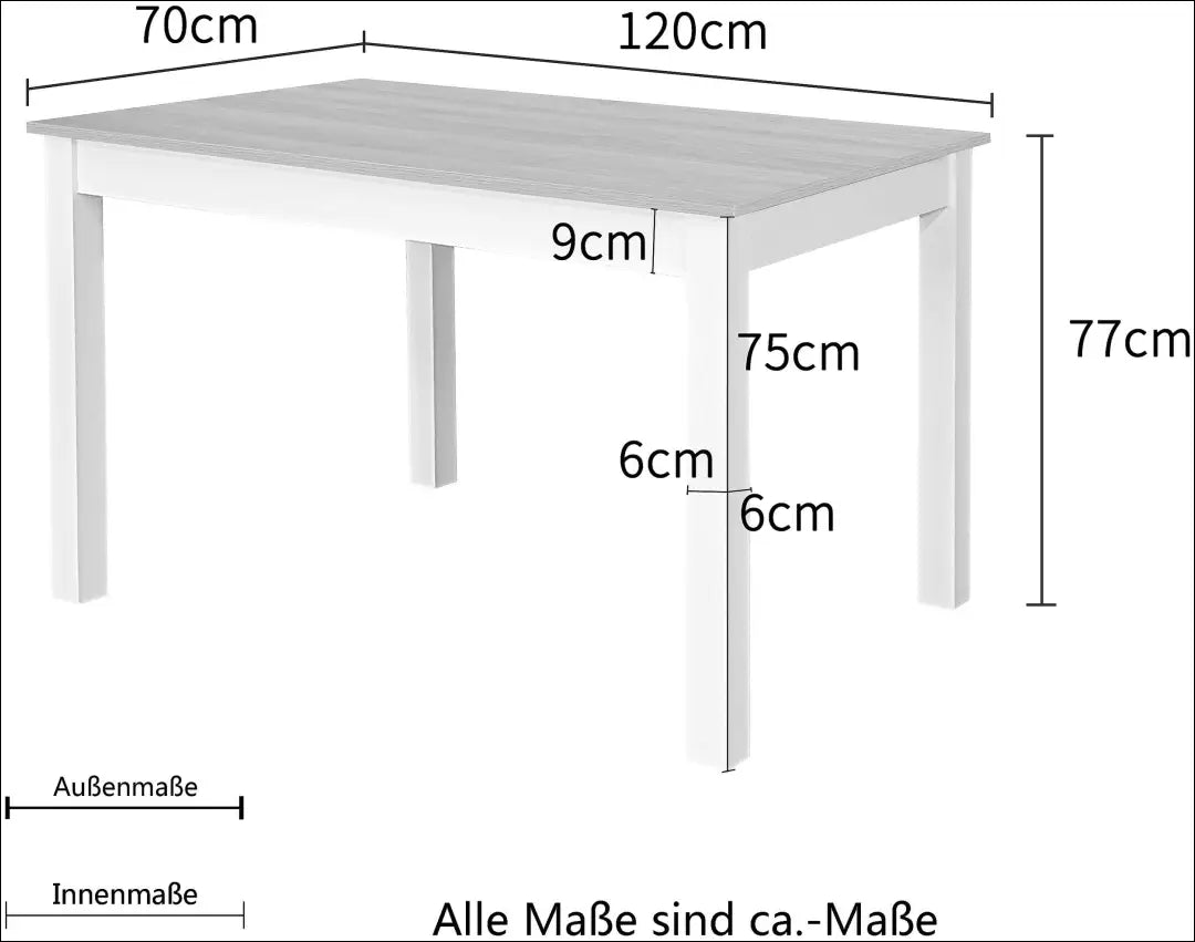 Valgomojo stalas VI1212 - €110 Save 50% 100-200, __label:Pristatymas 1-2 d.d., color-balta, color-ruda,