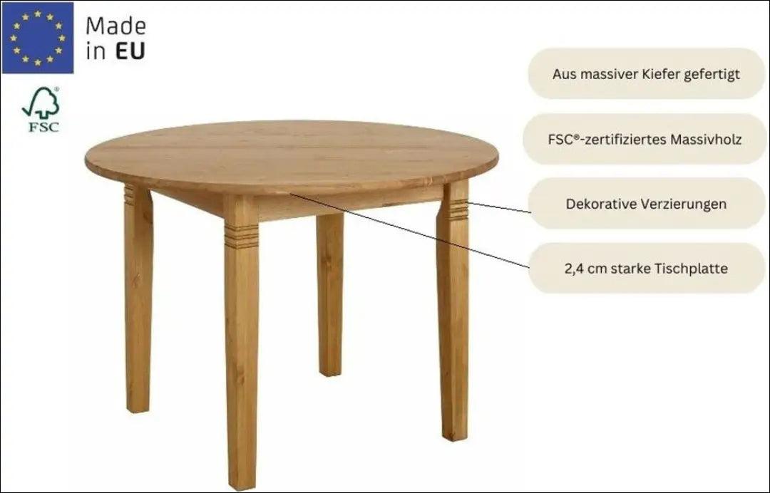 Valgomojo stalas VI1214 - €120 Save 50% 100-200, __label:Pristatymas 1-2 d.d., color-ruda, material-medzio-masyvas,