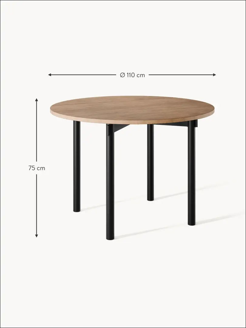 Valgomojo stalas VI550 - €210 Save 70% __label:Pristatymas 1-2 d.d., color-juoda, color-ruda, material-mdf,