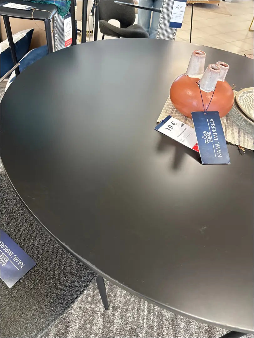 Valgomojo stalas VI602 - €277 Save 65% __label:Pristatymas 1-2 d.d., color-juoda, material-mdf, material-metalas,