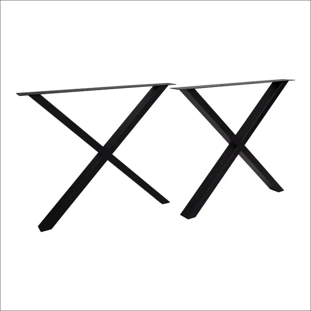 Valgomojo stalo kojos dažytos juodai milteliniu būdu dizainas X 8x86x70,8 cm RD462 - €162 Save 15% 100-200,