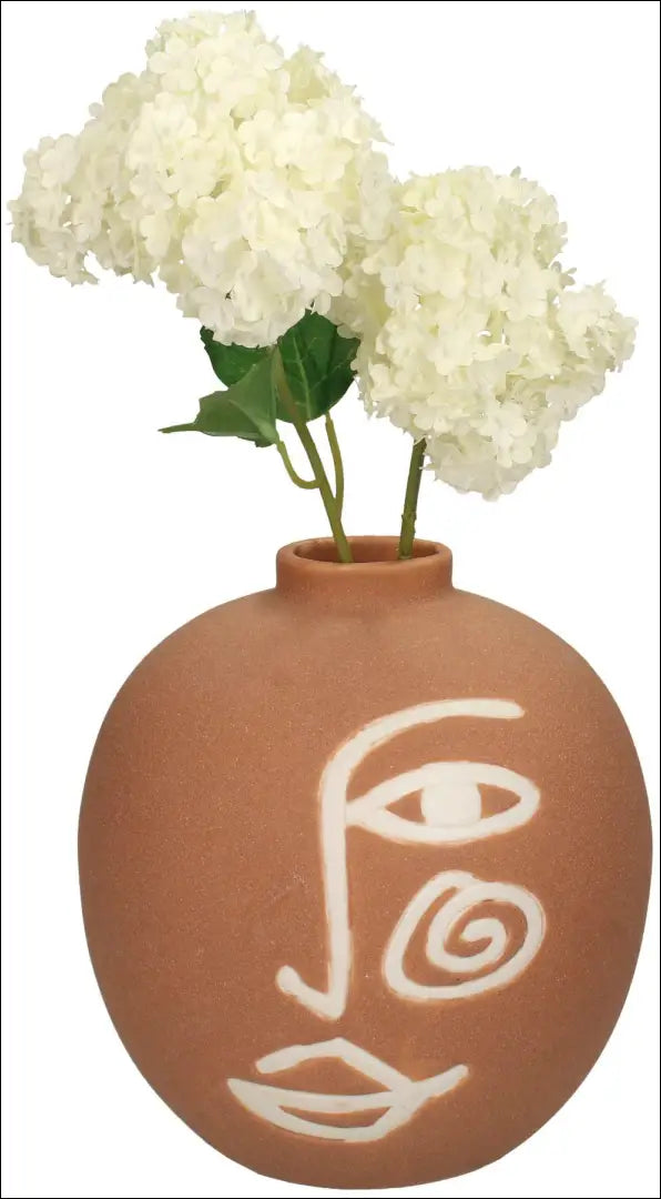 Vaza DI2532 - €8 Save 70% __label:Pristatymas 1-2 d.d., color-balta, color-ruda, interjeras, material-molis Iki €25