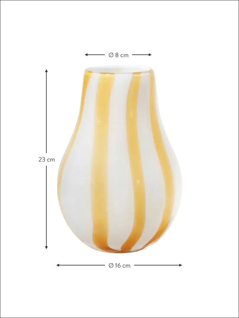 Vaza DI3328 - €12 Save 70% __label:Pristatymas 1-2 d.d., color-balta, color-geltona, interjeras, material-stiklas Iki