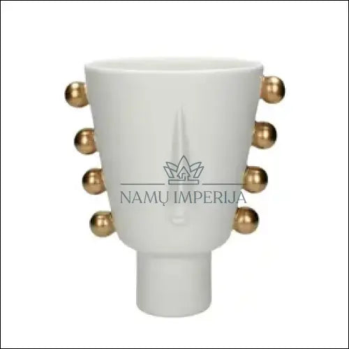 Vaza DI6254 - €20 Save 50% color-auksine, color-balta, interjeras, material-keramika, under-25 Auksinė | Namų