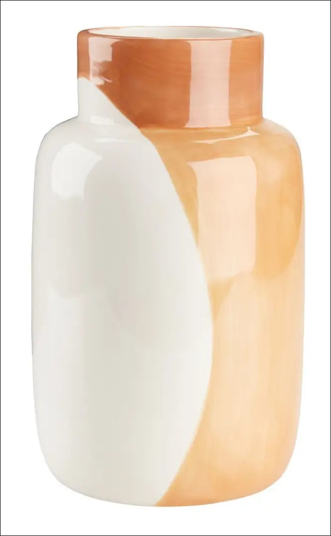 Vaza DI8154 - €9 Save 55% __label:Pristatymas 1-2 d.d., color-balta, color-oranzine, interjeras, material-keramika Iki