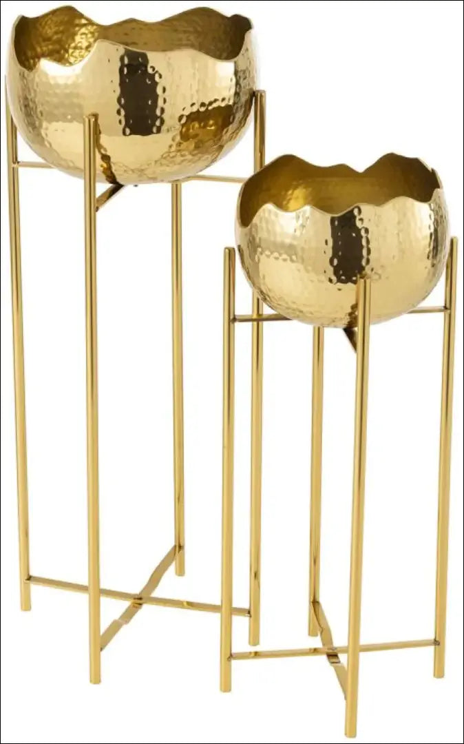 Vazonas su stovu DI10858 - €53 Save 50% 50-100, __label:Pristatymas 1-2 d.d., color-auksine, interjeras,