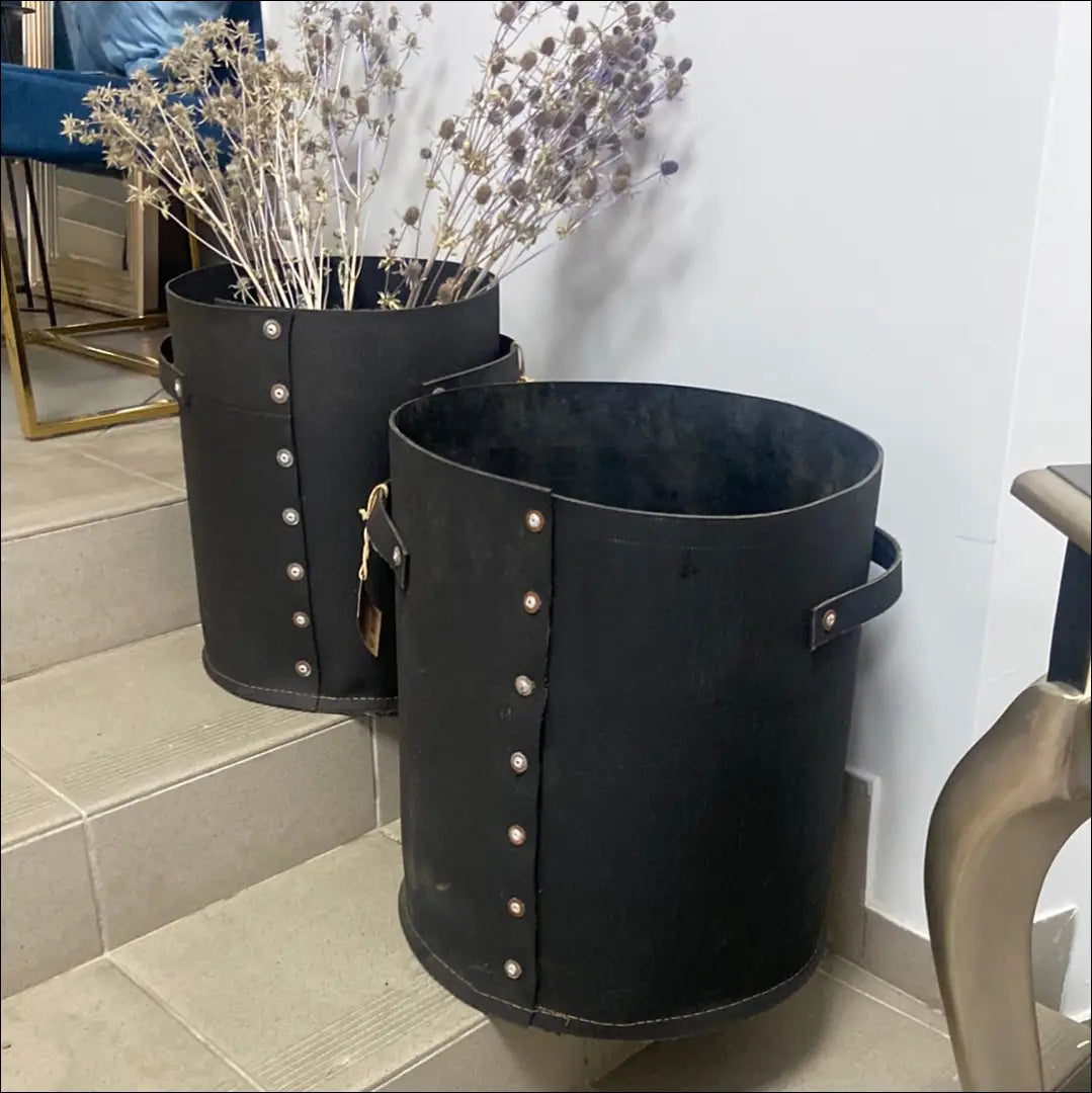 Vazonų komplektas (2vnt) DI4702 - €36 Save 70% 25-50, __label:Pristatymas 1-2 d.d., color-juoda, color-ruda, interjeras