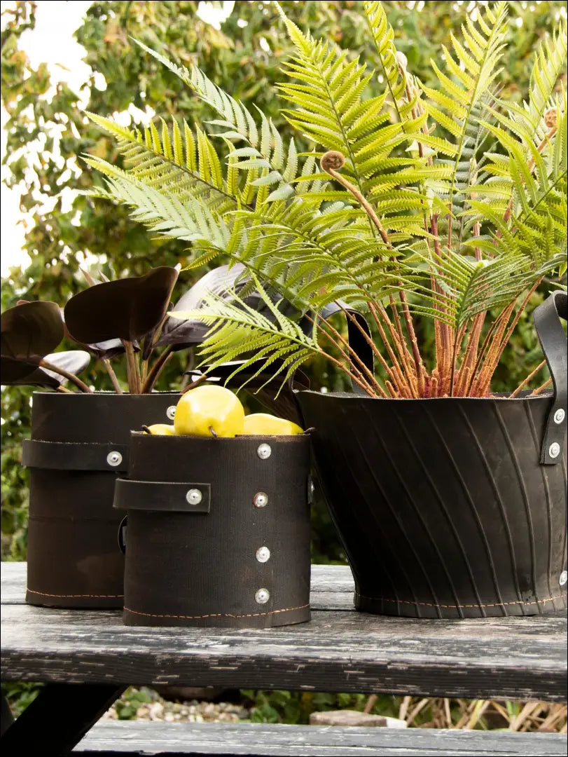 Vazonų komplektas (3vnt) DI5126 - €18 Save 70% __label:Pristatymas 1-2 d.d., color-juoda, color-ruda, interjeras,