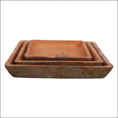 Vazonų lėkštučių komplektas (3vnt) DI6502 - €8 Save 60% __label:Pristatymas 1-2 d.d., color-ruda, interjeras, under-25,
