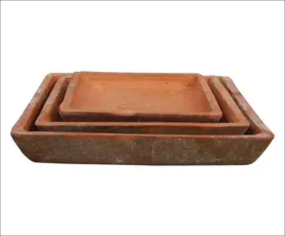 Vazonų lėkštučių komplektas (3vnt) DI6502 - €7 Save 65% __label:Pristatymas 1-2 d.d., color-ruda, interjeras, under-25,