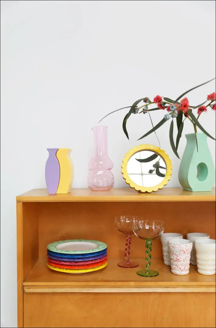 Vazų komplektas (2vnt) DI4208 - €9 Save 70% __label:Pristatymas 1-2 d.d., color-geltona, color-violetine, interjeras,