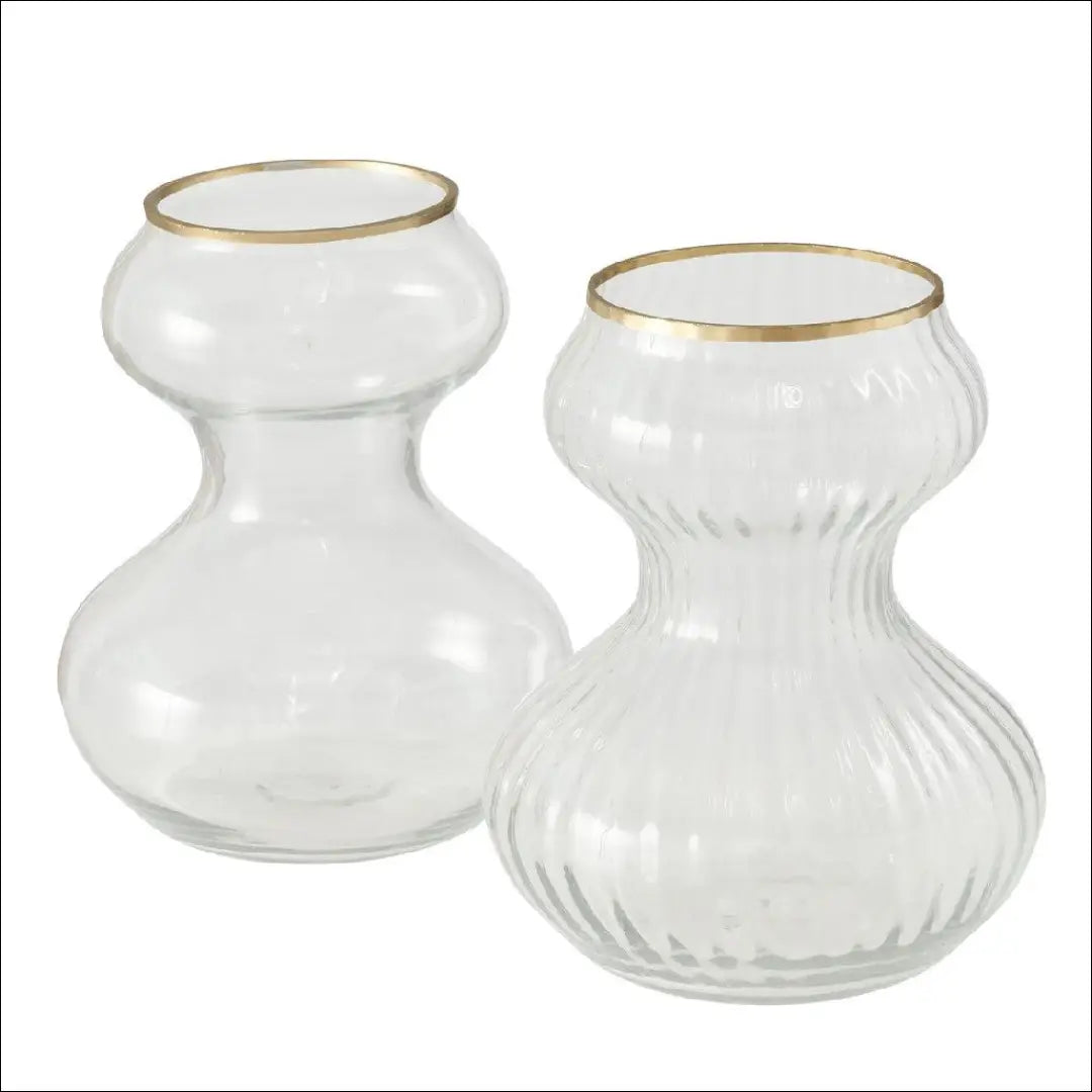 Vazų komplektas (2vnt) DI6263 - €9 Save 65% __label:Pristatymas 1-2 d.d., color-auksine, interjeras, material-stiklas,