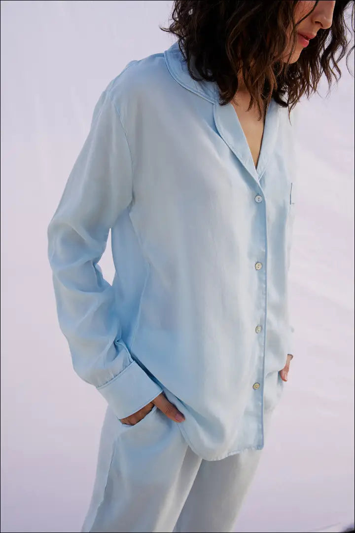 Veganiško šilko pižama “Luna&Noon” DI7569 - €65 Save 65% 50-100, __label:Pristatymas 1-2 d.d., color-melyna,