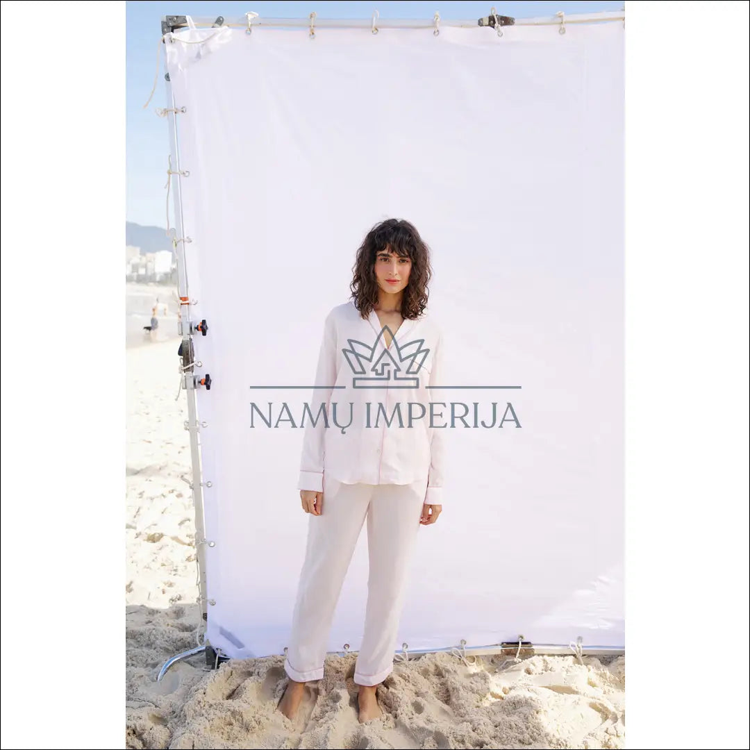Veganiško šilko pižama “Luna&Noon” DI7598 - €65 Save 65% 50-100, __label:Pristatymas 1-2 d.d., color-rozine,