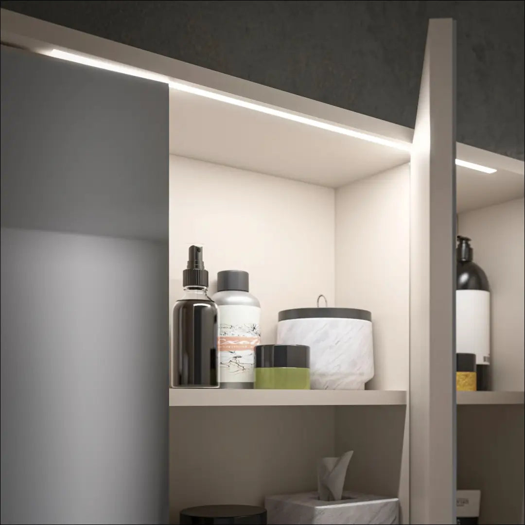 Veidrodinė LED vonios spintelė KI1749 - €107 Save 50% 100-200, __label:Pristatymas 1-2 d.d., color-smelio,