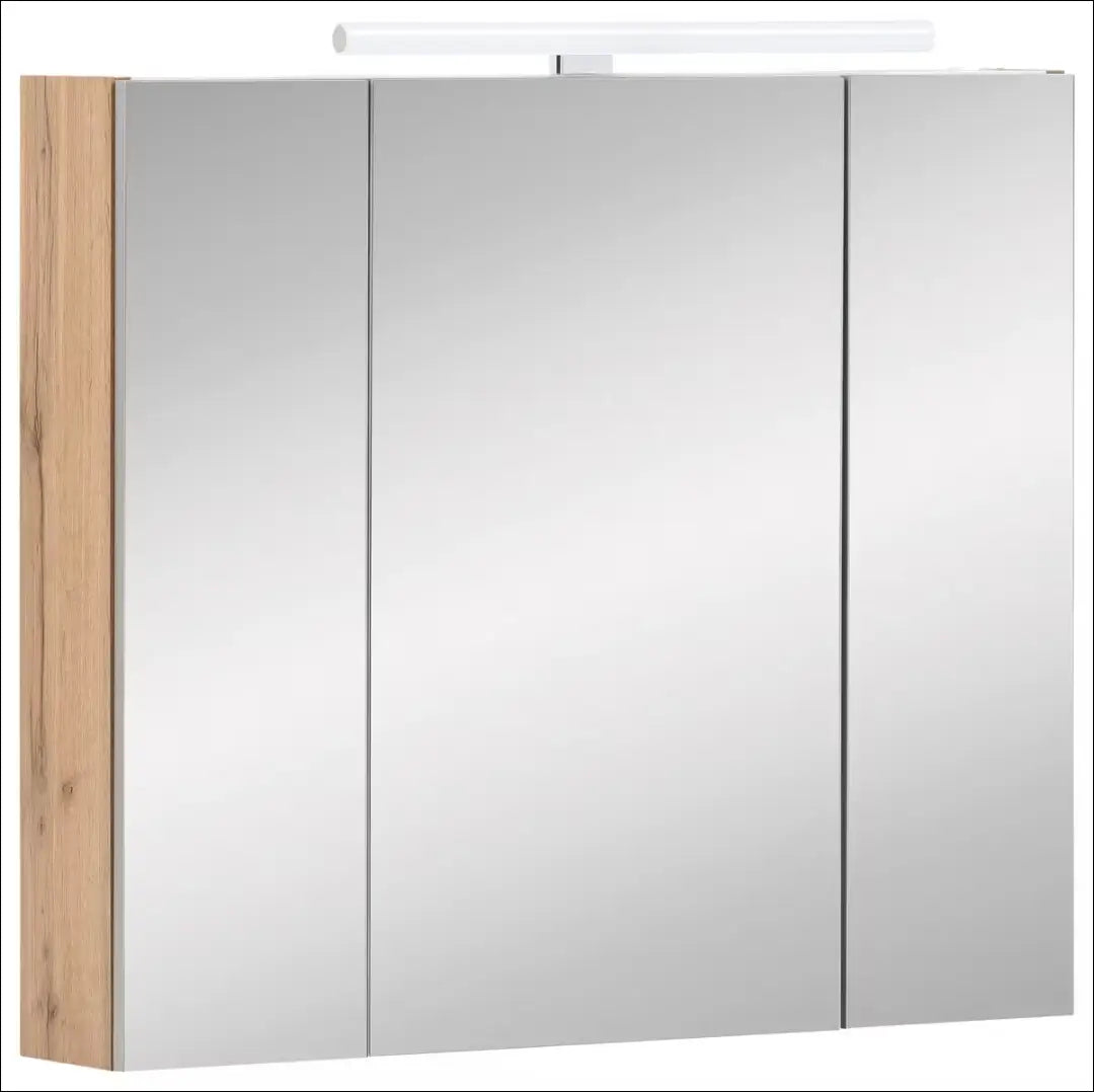 Veidrodinė vonios spintelė su LED apšvietimu KI1666 - €130 Save 50% 100-200, __label:Pristatymas 1-2 d.d., color-ruda,
