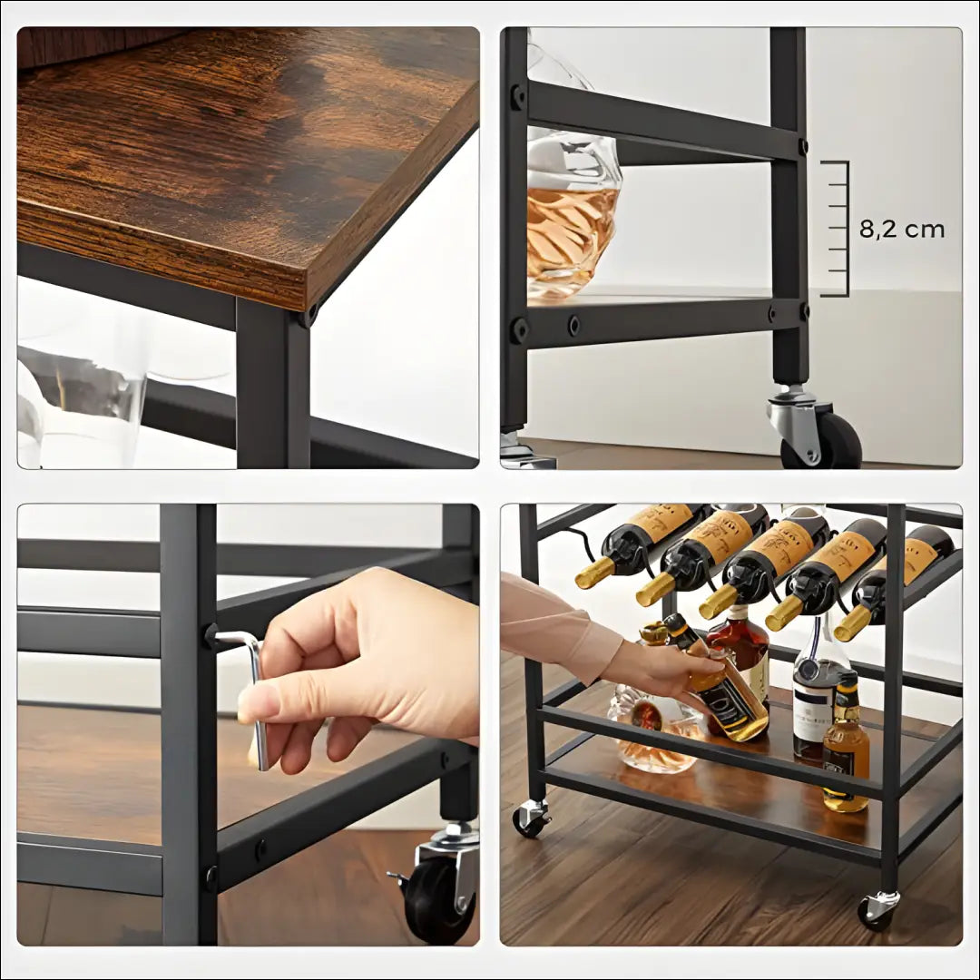 Vežimėlis su lentynomis SM876 - €91 Save 40% 50-100, __label:Pristatymas 5-14 d.d., notouch30, song, virtuves-lentyna